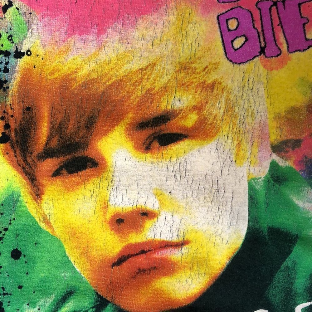 Vintage 2010 Justin Bieber World Tour Concert Tee | 2-Sides | Small - Picture 3 of 8